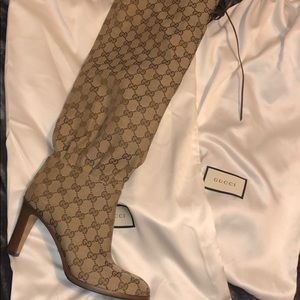 Gucci GG Canvas boots